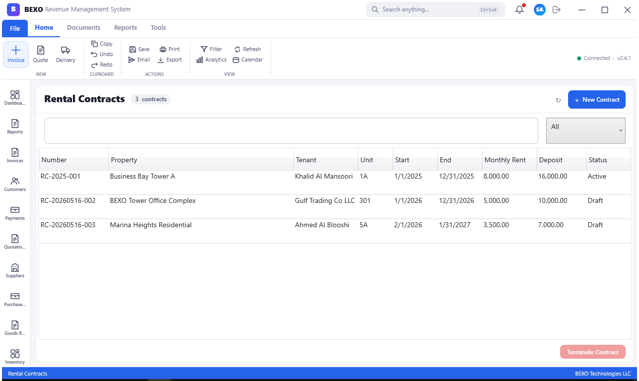 Rental Contracts