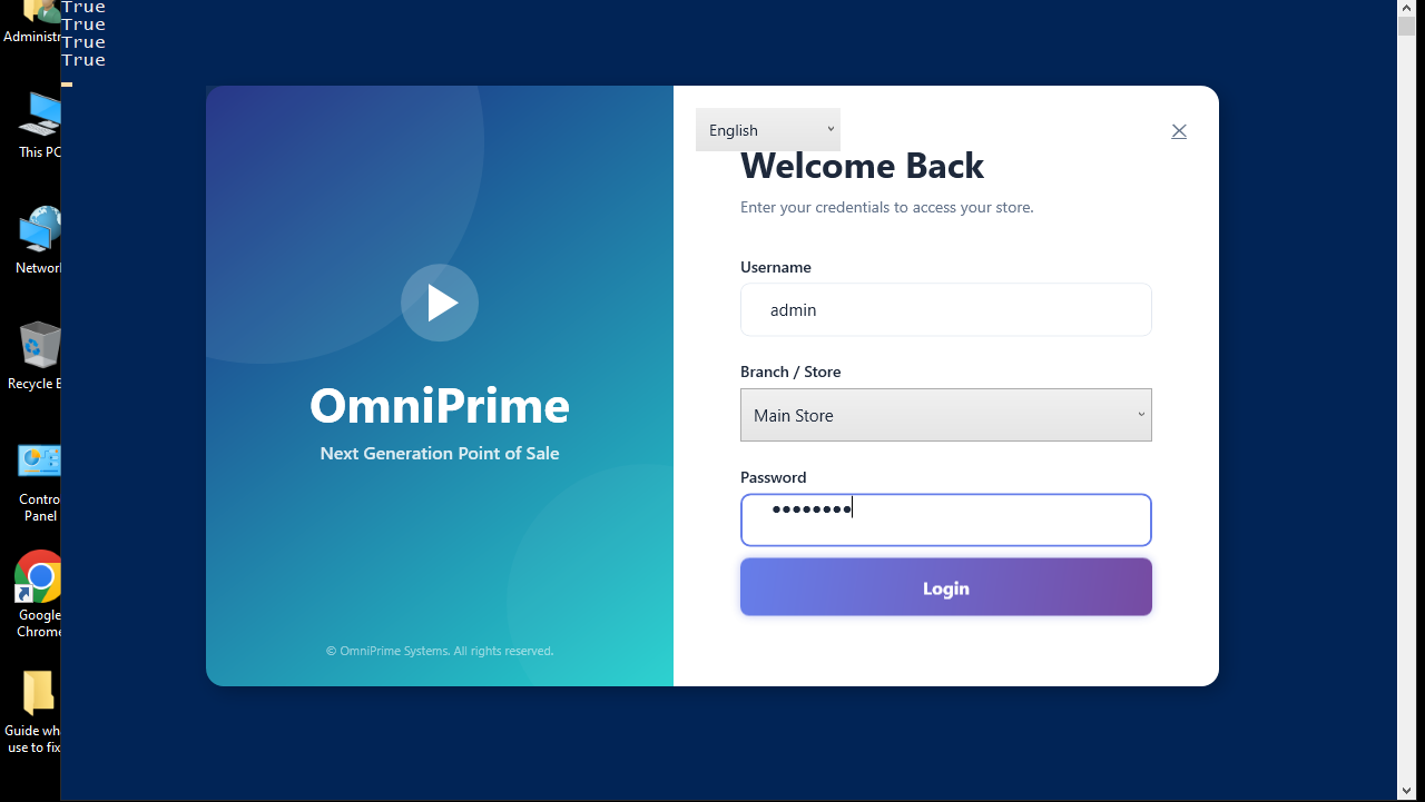 Step 4 — password typed